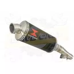 Honda NC 700 S (RC61) 2012-2014 Kit Silencieux: Silencieux Ovale Noir Inox 300mm