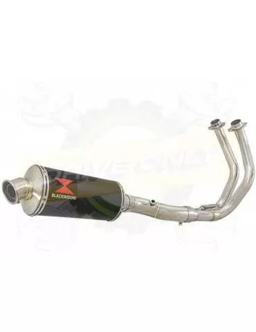 Tracer 700 2014 - 2019  Passage Bas Décatalyseur Ligne complète & Silencieux Ovale Noir En Inox 300mm