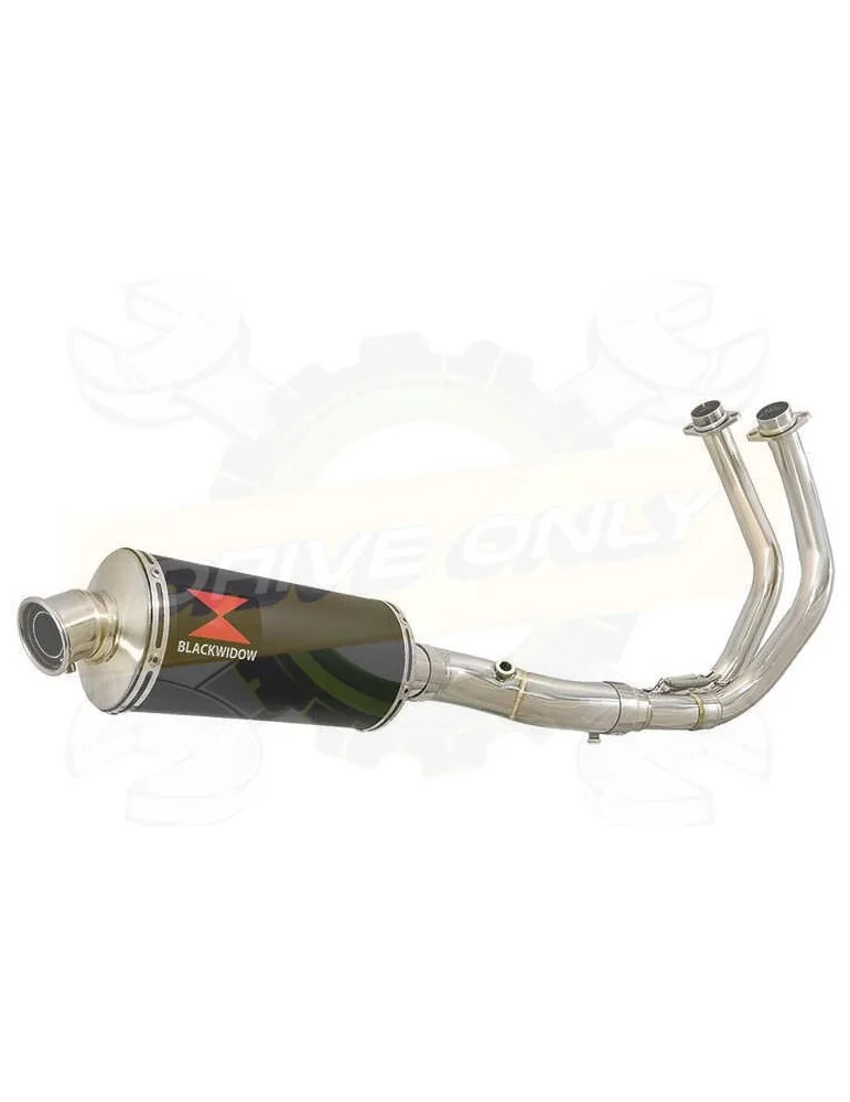 Tracer 700 2014 - 2019  Passage Bas Décatalyseur Ligne complète & Silencieux Ovale Noir En Inox 300mm