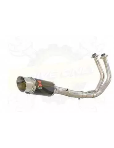 Tracer 700 2014 - 2019 Passage Bas Décatalyseur Ligne complète & Silencieux Rond En Carbone 200mm