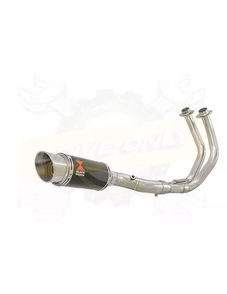 Tracer 700 2014 - 2019 Passage Bas Décatalyseur Ligne complète & Silencieux Rond En Carbone 200mm