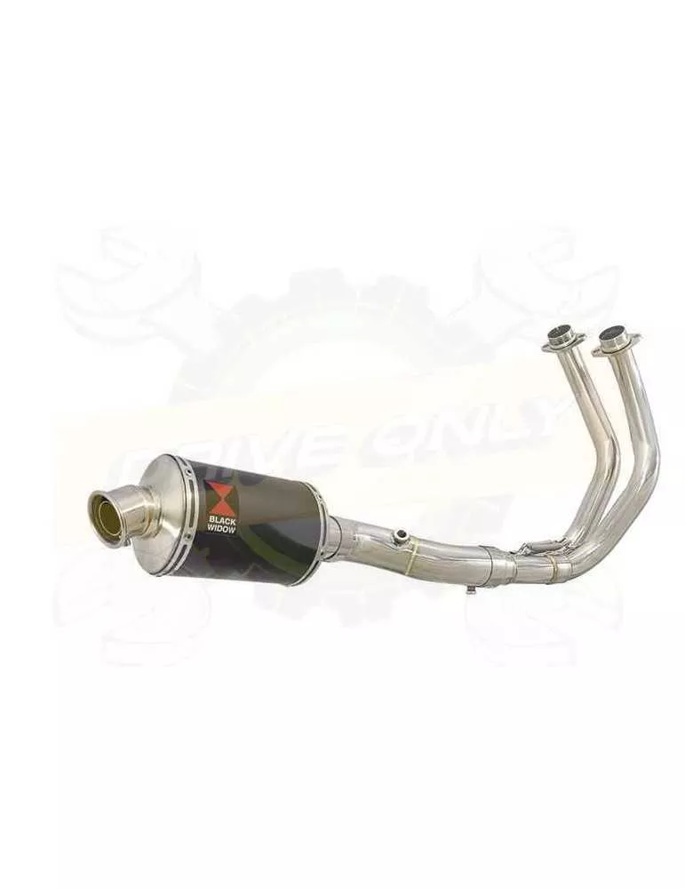 Tracer 700 2014 - 2019 Passage Bas Décatalyseur Ligne complète & Silencieux Ovale Noir En Inox 230mm