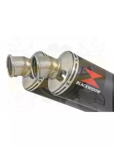 TDM 900 2-2 Ligne complète & Silencieux Rond Noir En Inox 300mm