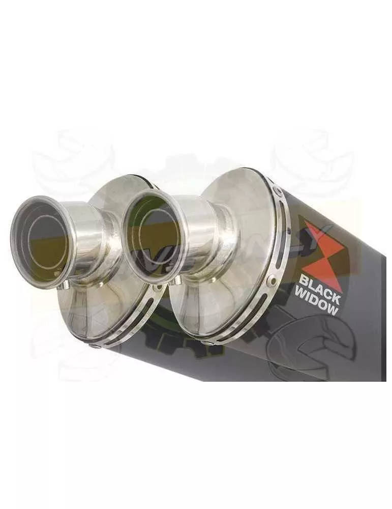 TDM 900 2-2 Ligne complète & Silencieux Ovale Noir En Inox 230mm