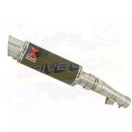 Honda NC 700 S (RC61) 2012-2014 Kit Silencieux: Silencieux Rond GP Style Carbone 230mm + Titanium