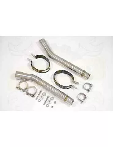 TDM 900 2-2 Silencieux Kit & Silencieux Ovale Noir En Inox + Canule en Carbone 400mm