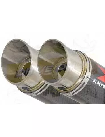 TDM 900 2-2 Silencieux Kit & Silencieux GP Rond En Carbone 360mm