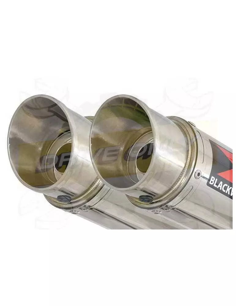 TDM 900 2-2 Silencieux Kit & Silencieux Rond GP Style En Inox 360mm