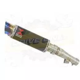 Honda NC 700 S (RC61) 2012-2014 Kit Silencieux: Silencieux Rond GP Style Carbone 230mm + Inox Anodisé Tip