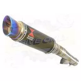 Honda NC 700 S (RC61) 2012-2014 Kit Silencieux: Silencieux Rond GP Style Carbone 230mm + Inox Anodisé Tip