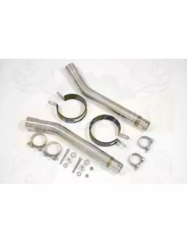 TDM 900 2-2 Silencieux Kit & Silencieux Rond GP Style Noir En Inox 360mm