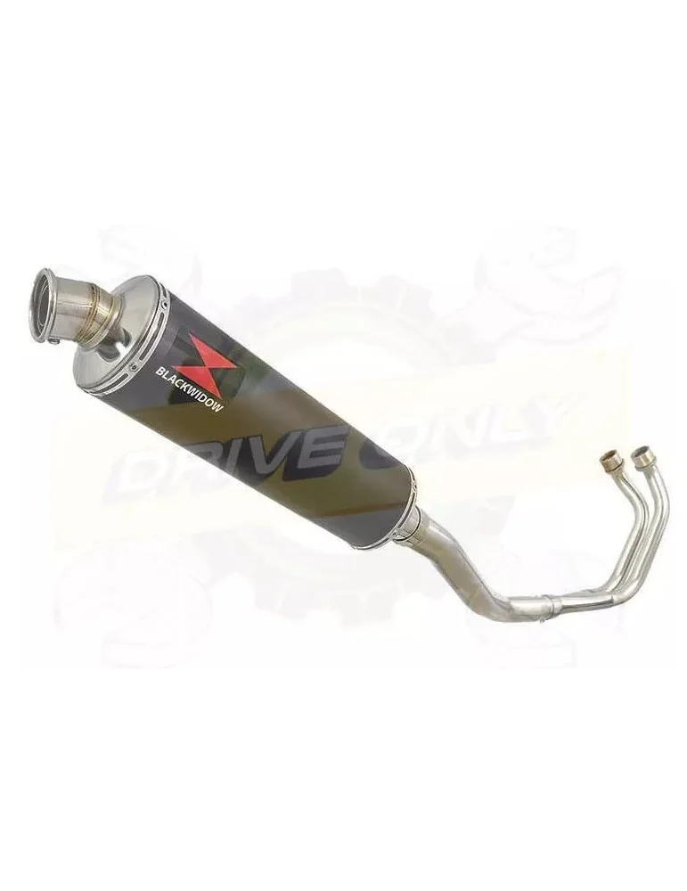 YAMAHA TDM 850 4EP / 3VD 1991 - 2001 2-1 Ligne complète & Silencieux Rond Noir En Inox 400mm