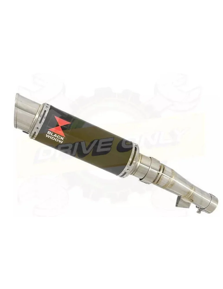 Honda NC 700 S (RC61) 2012-2014 Kit Silencieux: Silencieux Rond GP Style Noir Inox 230mm