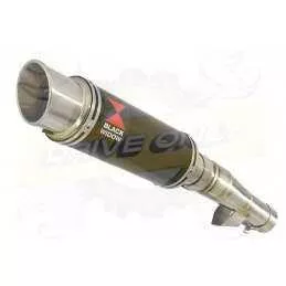 Honda NC 700 S (RC61) 2012-2014 Kit Silencieux: Silencieux Rond GP Style Noir Inox 230mm