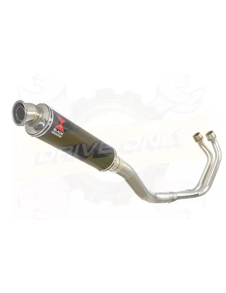 YAMAHA TDM 850 4EP / 3VD 1991 - 2001 2-1 Ligne complète & Silencieux Rond En Carbone 350mm