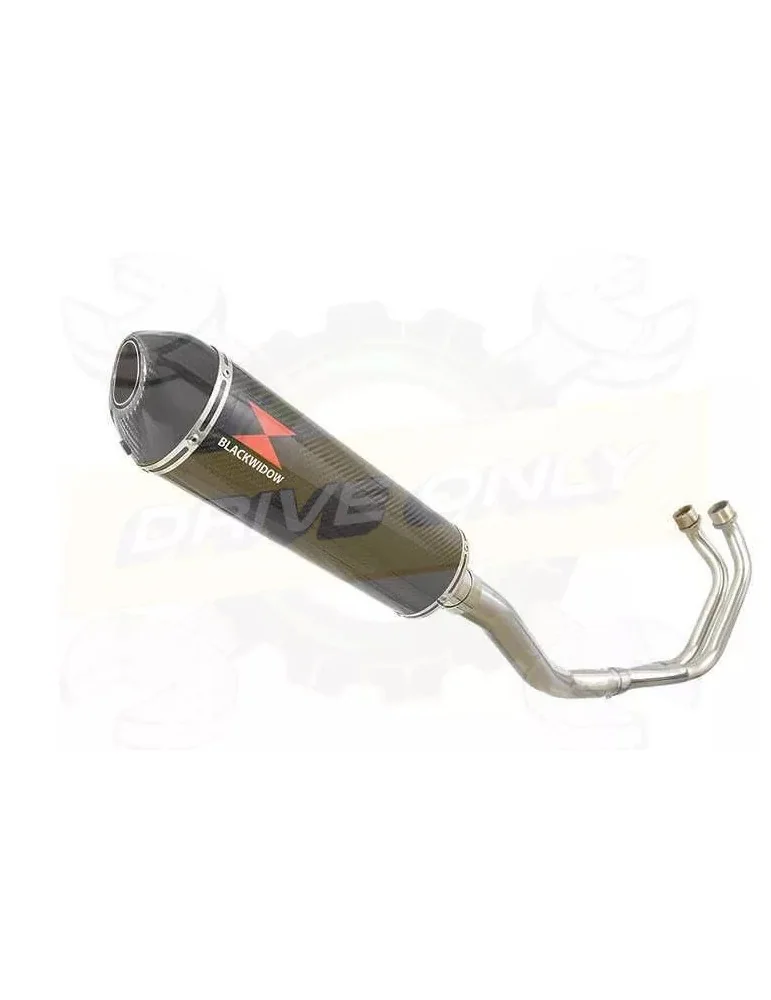 YAMAHA TDM 850 4EP / 3VD 1991 - 2001 2-1 Ligne complète & Silencieux Ovale En Carbone 400mm