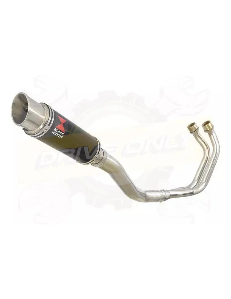 YAMAHA TDM 850 4EP / 3VD 1991 - 2001 2-1 Ligne complète & Silencieux Rond GP Style Noir En Inox 230mm