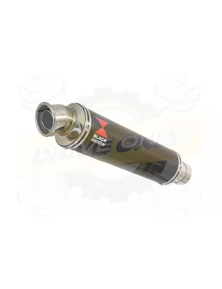 YAMAHA TDM 850 4EP / 3VD 1991 - 2001 2-1 Tube de raccord et Silencieux Rond En Carbone 350mm