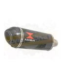 YAMAHA TDM 850 4EP / 3VD 1991 - 2001 2-1 Tube de raccord et Silencieux Ovale En Carbone 300mm