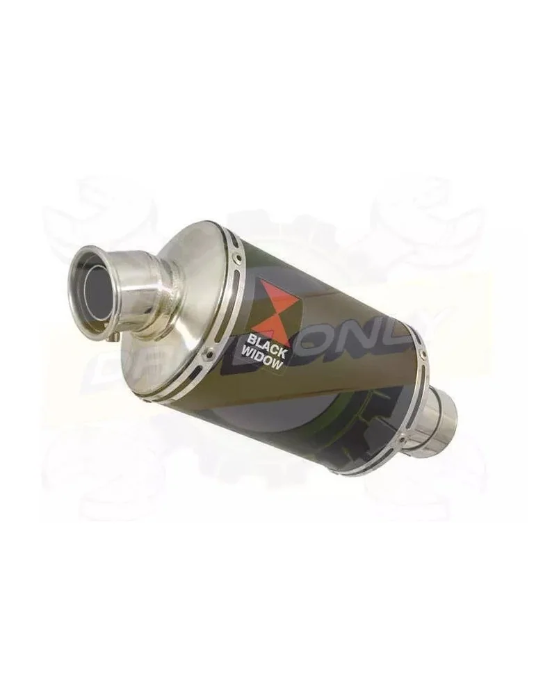 YAMAHA TDM 850 4EP / 3VD 1991 - 2001 2-1 Tube de raccord et Silencieux Rond GP En Carbone + Canule En Inox Anodisé 230mm