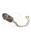 YAMAHA TDM 850 4EP / 3VD 1991 - 2001 2-1 Ligne complète & Silencieux Ovale Noir En Inox + Canule en Carbone 200mm