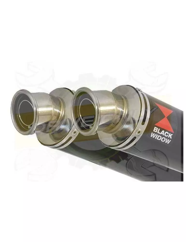 TDM 900 2-2 Silencieux Kit & Silencieux Rond Noir En Inox 350mm