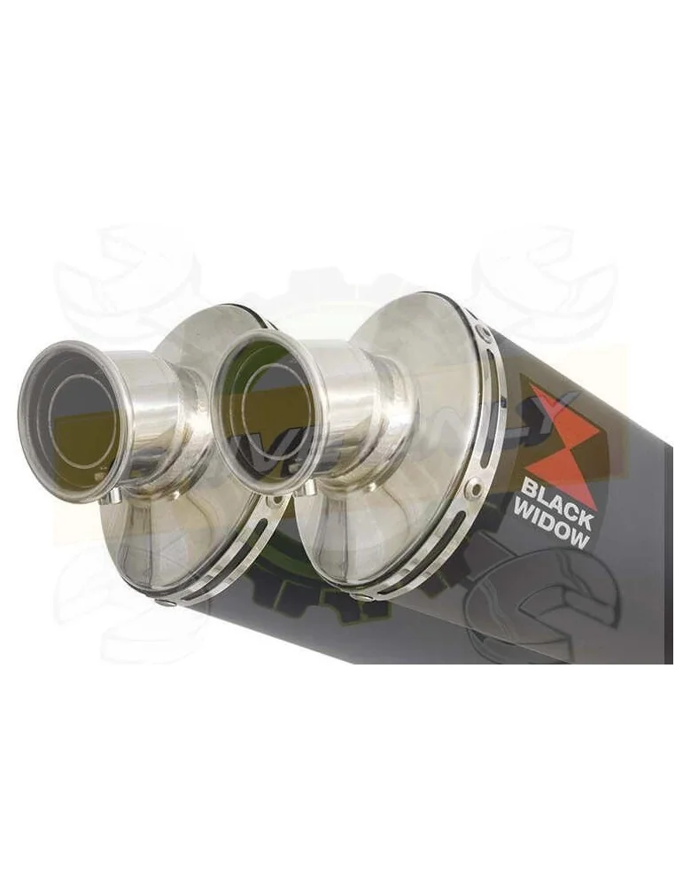 TDM 900 2-2 Silencieux Kit & Silencieux Ovale Noir En Inox 230mm