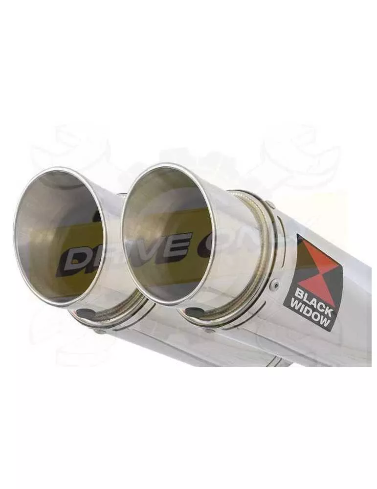 TDM 900 2-2 Silencieux Kit & Silencieux Rond En Inox 200mm
