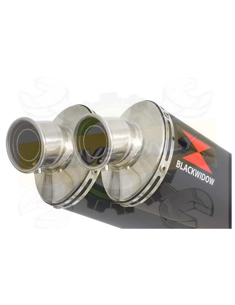 TDM 900 2-2 Silencieux Kit & Silencieux Ovale Noir En Inox 300mm