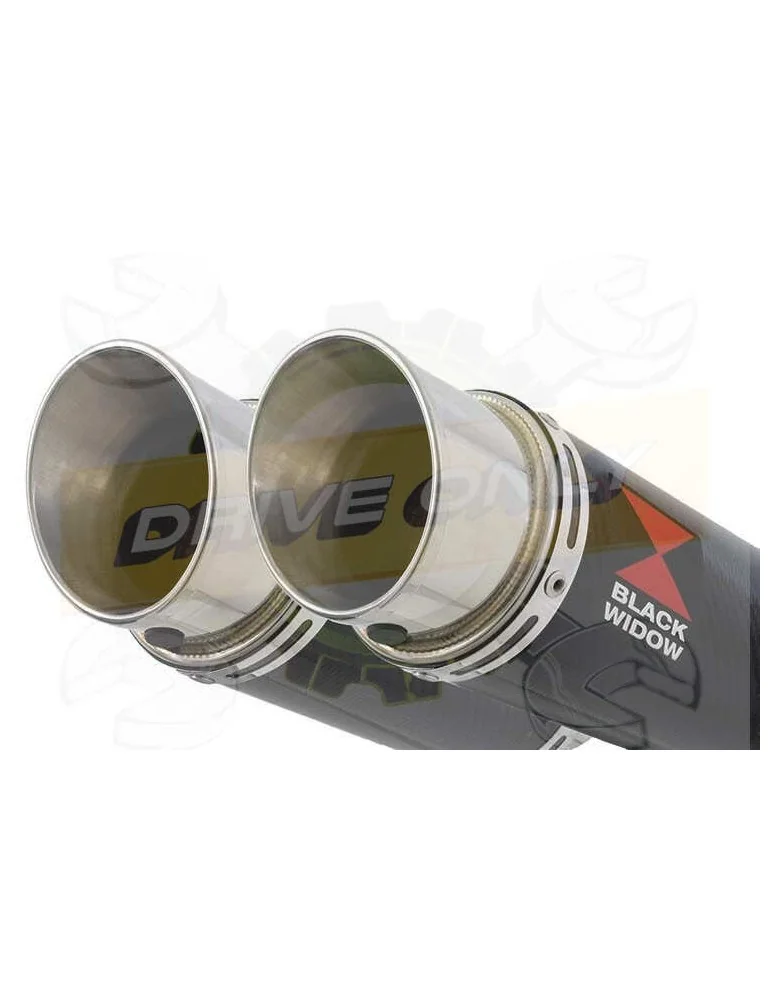 TDM 900 2-2 Silencieux Kit & Silencieux Rond En Carbone 200mm