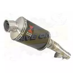 Honda NC 700 S (RC61) 2012-2014 Kit Silencieux: Silencieux Ovale Noir Inox 230mm