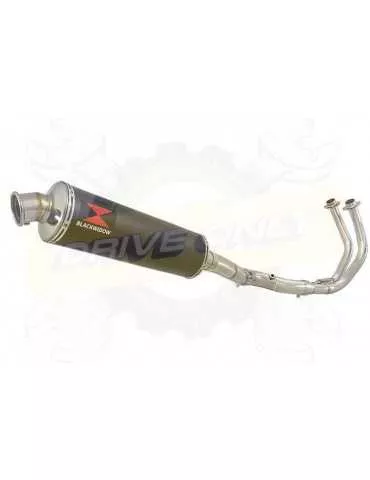 XSR700 XSR 700 2015 -2019  2-1 Décatalyseur Ligne complète & Silencieux Rond Noir En Inox 400mm