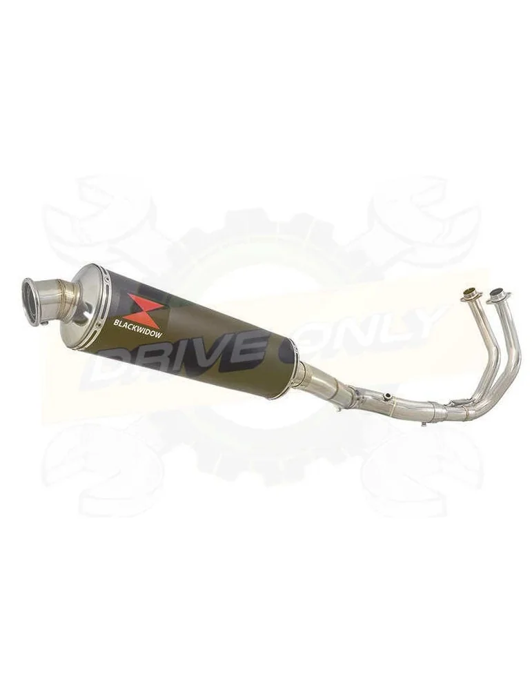 XSR700 XSR 700 2015 -2019  2-1 Décatalyseur Ligne complète & Silencieux Rond Noir En Inox 400mm