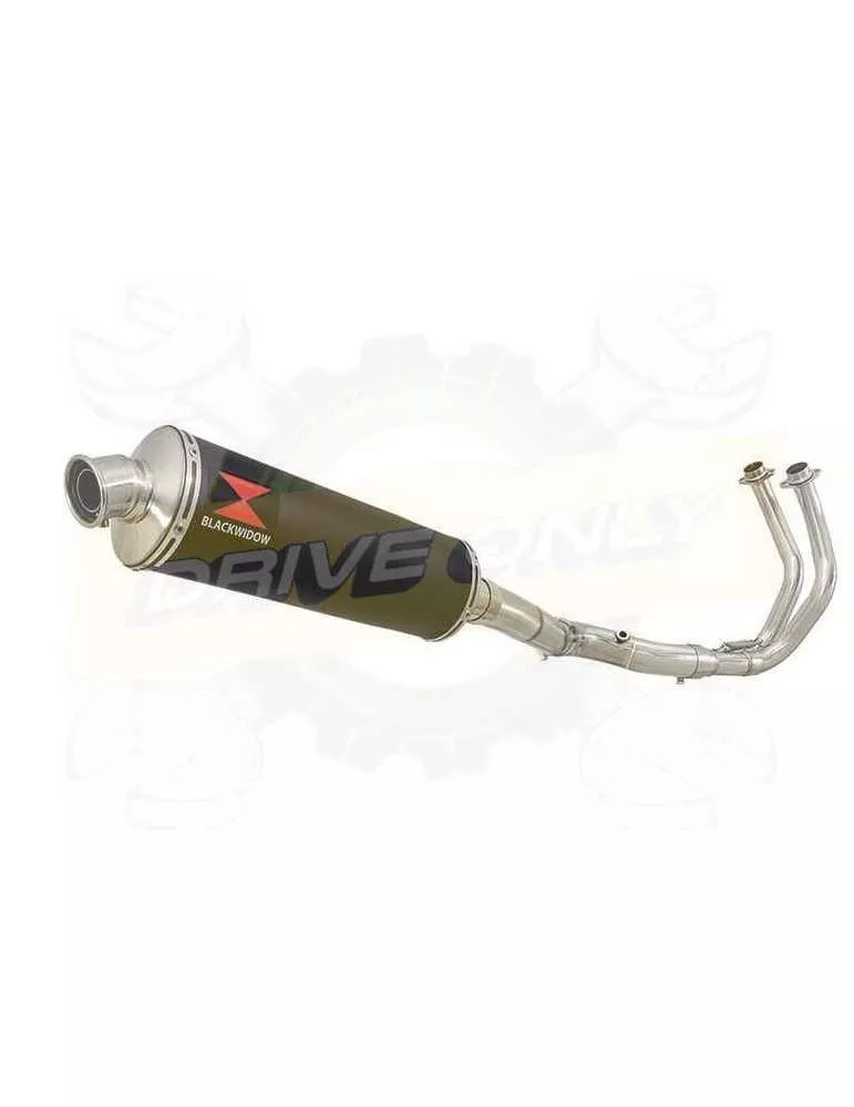 XSR700 XSR 700 2015 -2019  2-1 Décatalyseur Ligne complète & Silencieux Ovale Noir En Inox 400mm