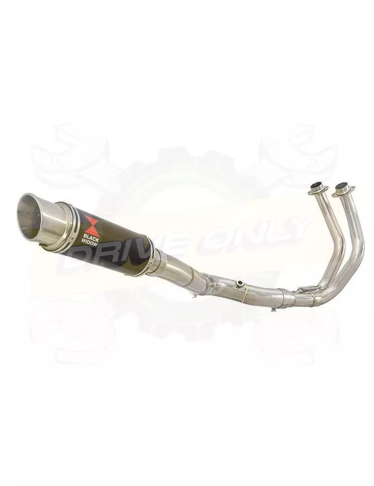 XSR700 XSR 700 Passage Haut 2015 2016 2017 2-1 Décatalyseur Ligne complète & Silencieux Rond GP Style Noir En Inox 230mm