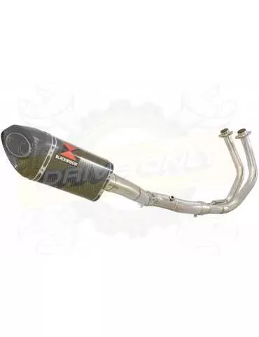 XSR700 XSR 700 Passage Haut 2015 2016 2017 2-1 Décatalyseur Ligne complète & Silencieux Tri Ovale En Carbone 250mm