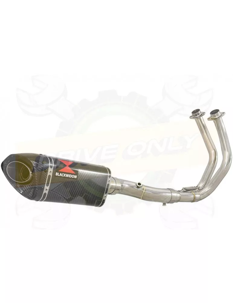 XSR700 XSR 700 2015 -2019 Passage Bas Décatalyseur Ligne complète & Silencieux Tri Ovale En Carbone 250mm