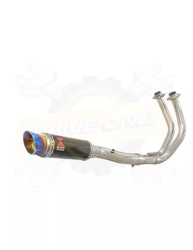 XSR700 XSR 700 2015 -2019 Passage Bas Décatalyseur Ligne complète & Silencieux GP Rond En Carbone + Canule en Inox Anodisé 230mm