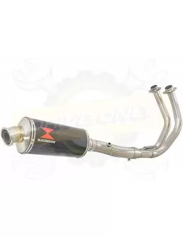 XSR700 XSR 700 2015 -2019 Passage Bas Décatalyseur Ligne complète & Silencieux Ovale En Carbone 300mm