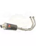 XSR700 XSR 700 2015 -2019 Passage Bas Décatalyseur Ligne complète & Silencieux Ovale En Carbone 300mm