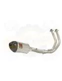 XSR700 XSR 700 2015 -2019 Passage Bas 2-1 Décatalyseur Ligne complète & Silencieux Ovale En Inox + Canule en Carbone 200mm