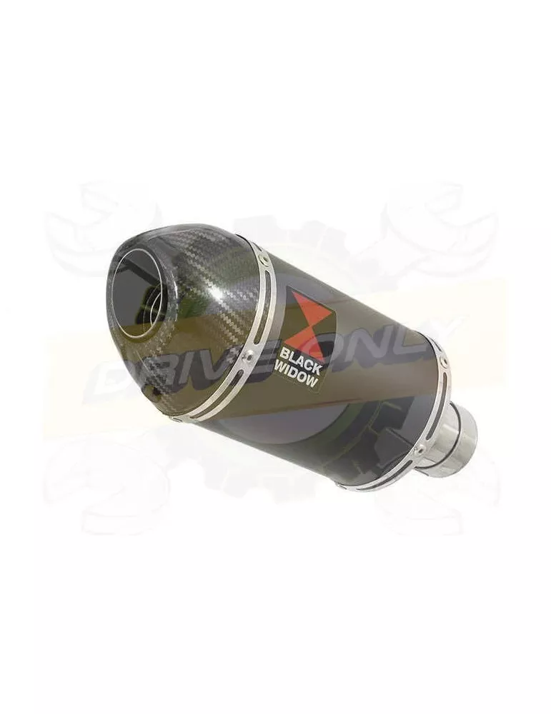 ZX10R ZX10-R E8F E9F E10F 08 09 10 Exhaust De Cat tube de raccord & Ovale Noir Stainless + Carbon Tip Silencieux Kit (1) 200mm