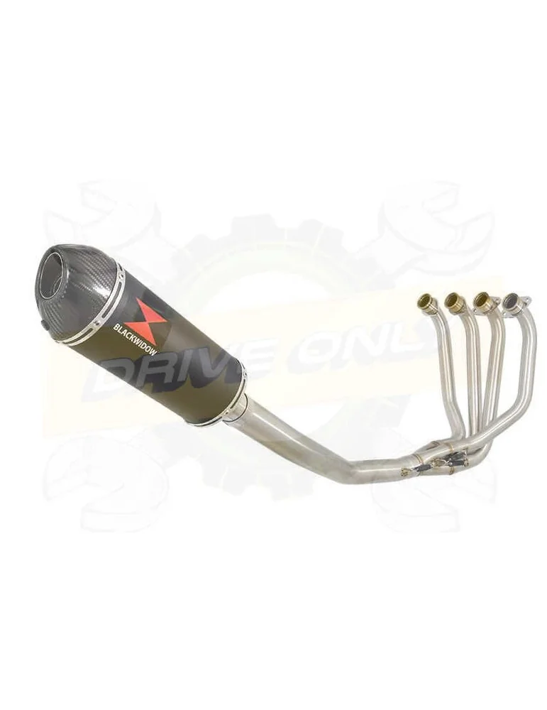 ZRX1100 ZRX 1100 Ligne complète & Silencieux Ovale Noir En Inox + Canule En Carbone 300mm