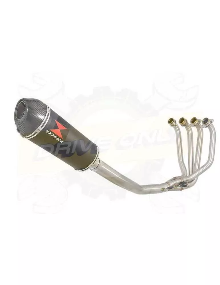 ZRX1100 ZRX 1100 Ligne complète & Silencieux Ovale Noir En Inox + Canule En Carbone 300mm