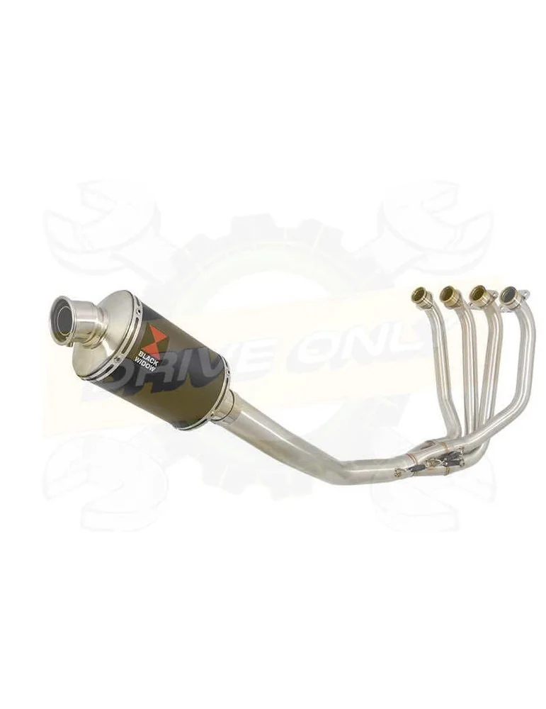 ZRX1100 ZRX 1100 Ligne complète & Silencieux Ovale Noir En Inox 230mm