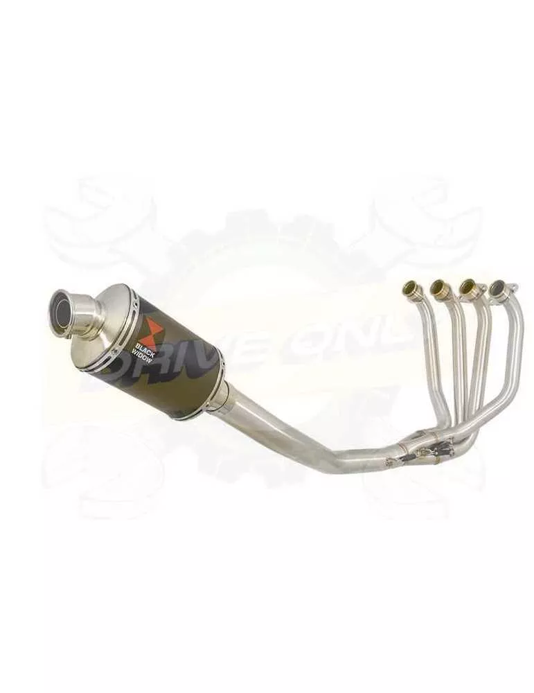 ZRX1100 ZRX 1100 Ligne complète & Silencieux Ovale Noir En Inox 230mm