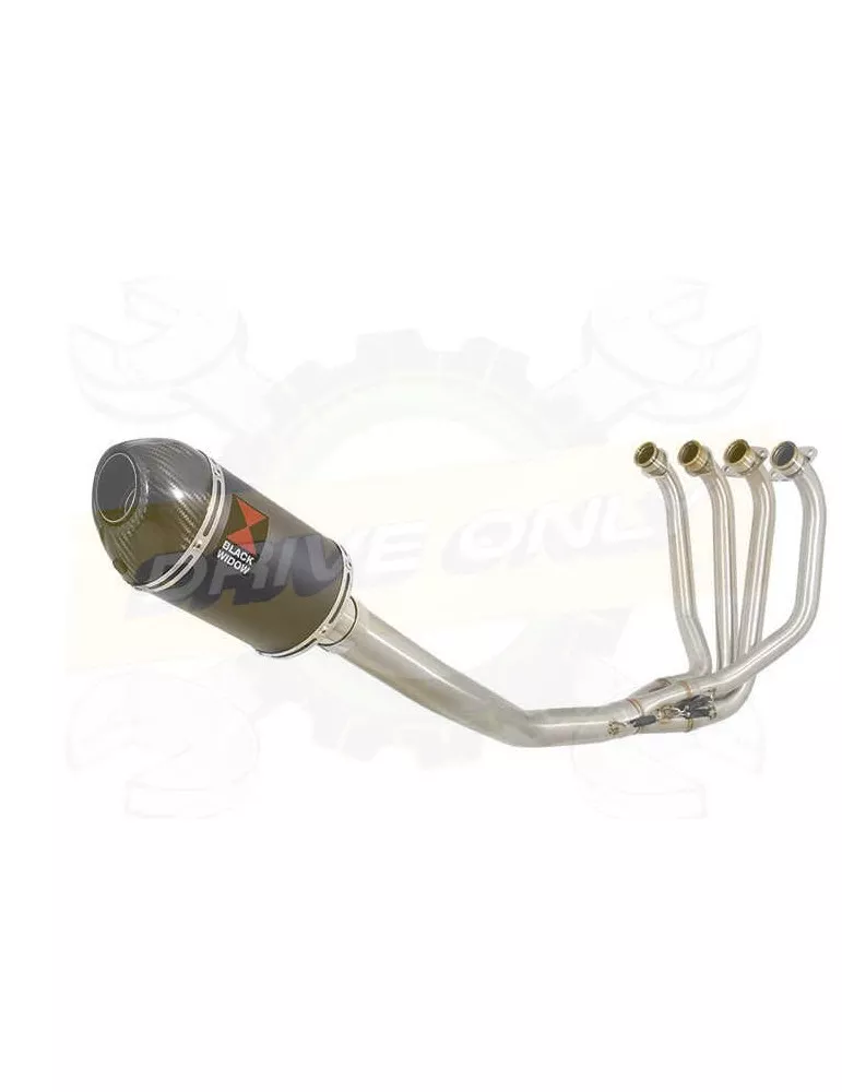 ZRX1100 ZRX 1100 Ligne complète & Silencieux Ovale Noir En Inox + Canule En Carbone 200mm