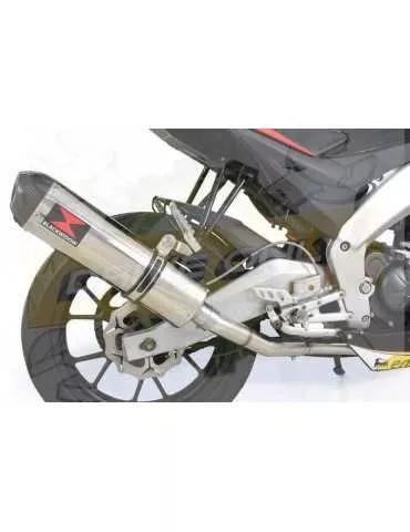 APRILIA RS4 125 2011 - 2018 Ligne complètes & Ovale Silencieux En Inox + En Carbone Tip 400mm