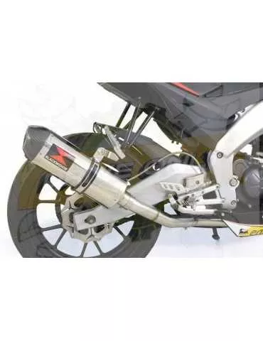 APRILIA RS4 125 2011 - 2018 Ligne complètes & Ovale Silencieux En Inox + En Carbone Tip 300mm
