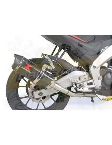 APRILIA RS4 125 2011 - 2018 Ligne complètes & Hexagonale En Carbone Silencieux + En Carbone Tip 300mm
